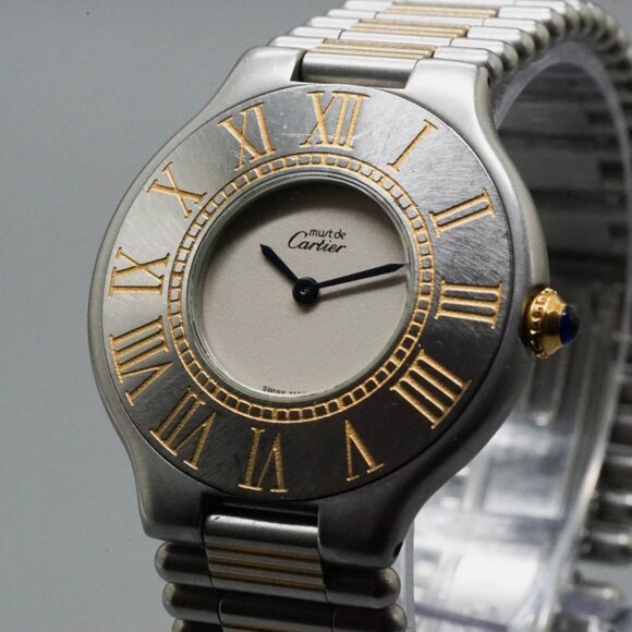 MINT CARTER TWO TONE 21 MUST DE WATCH LADIES - Picture 1 of 9